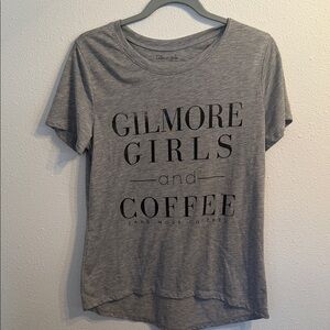 Gray Graphic Tee - Gilmore Girls and Coffee